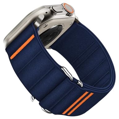 Suitisbest Straps Compatible with Apple Watch Ultra Strap 49mm 46mm 45mm 44mm 42mm, Stretchy Nylon Sport Loop Strap with S-Hook for Apple Watch Ultra 2/ Ultra SE Series 10 9 8 7 6 5 4 3, Midnight Blue