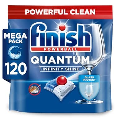 Finish Quantum Infinity Shine Dishwasher Tablets Bulk | Scent: Fresh | Size: 120 Dishwasher Tabs | for Sparkling Clean