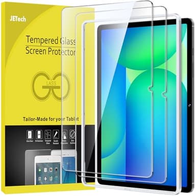 JETech Screen Protector for Samsung Galaxy Tab S10 FE Plus/S10 FE+ 2025 (13.1 Inch), with Easy Installation Frame, 9H Tempered Glass Film, HD Clear, 2-Pack