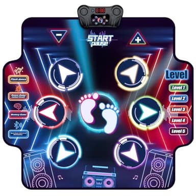 Dreamon Dance Mat Toy for Girls 3+ 6 7 8 Year olds, Dance Mats Presents Gift for Grils, with Wireless Bluetooth & Light-up Arrow, Dance Mat Game Adults Kids Christmas Birthday Gift Age 4 5 6 7 8 9 10