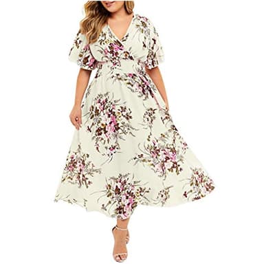 JAXICH Phase 8 Dresses for Women UK Sale Clearance, Plus Size Halter Maxi Dress Women Loose Chiffon Dress Elegant Wedding Guest Dress for Party Dresses Vintage Tie Dye Gifts for Women