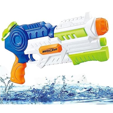 Super Water Gun Soaker Squirt 1200ML Capacity 32ft Long Range Water Blaster Outdoor Beach Garden Activity & Boys Girls Adults (Blue)