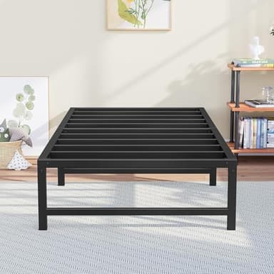 Yornoli 3ft Single Bed Heavy Duty Steel Slats Single Metal Bed Frames with 31.5cm Platform Storage for Adult No Box Spring Needed Easy Assembly, for Bedroom, Home, Kids
