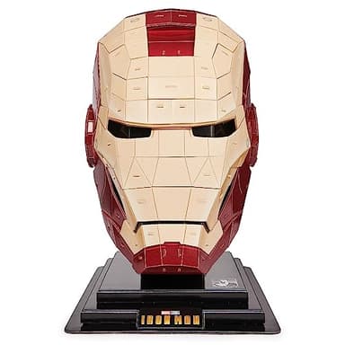 4D Build - Marvel Iron Man Helmet - Detailed 3D Model Kit Made Cardboard, 96 Pieces, for All Superhero Fans from 12 Years