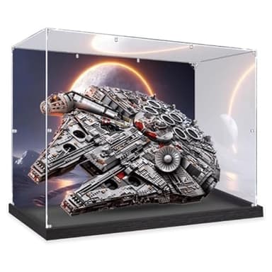 DDXMML Acrylic Display Case for Lego 75192 Millennium Falcon Model, Clear Dustproof Display Box, 34.6 x 15.3 Inches