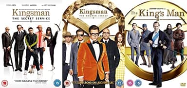 The Kingsman Trilogy 1-3 Collection DVD - Kingsman-The Secret Service, Kingsman-The Golden Circle, The King's Man DVD - Kingsman 3 Movie Collection DVD