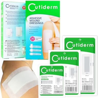 Cutiderm Large Cutiderm Assorted Adhesive Sterile Wound Dressings Pack of 30