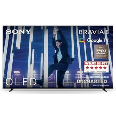 Sony BRAVIA 8 OLED, K55XR80, 55 Inch 4K HDR Google Smart TV | Gaming Features for PlayStation 5 and IMAX Enhanced, Dolby Vision Atmos, Chromecast, Apple AirPlay, 120Hz, 5 Year Warranty