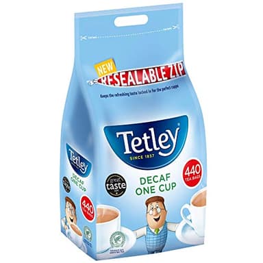 Tetley One Cup Decaf Tea, Pack of 440 Tea Bags - Milk Free