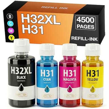 Supply Guy Ink compatible with HP 32XL / HP 31 for Smart Tank 5100 Series 5105 5106 5107 7000 7005 7006 7300 7305 7306 7600 7605 7606 Smart Tank Plus 550 555 558 559 570 655