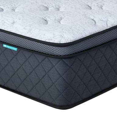 Edouri Super King Mattresses, 12 Inch Hybrid Pocket Sprung Mattress with Breathable Foam and Cooling Fabric, Motion Isolation, Medium Firm Mattress in a Box 30cm Deep 180 X 200 cm