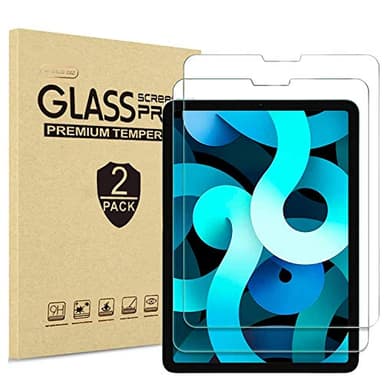 WorldBiz 2-Pack Screen Protector for Ipad Air 5th/4th Generation 10.9-Inch,Ipad Pro 11-inch,Tempered Glass Film,9H Hardness, Ultra Clear, Anti Scratch, Face ID Compatible.