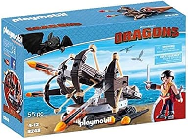 Playmobil 9249 DreamWorks Dragons Eret with 4 Shot Firing Ballista, Fun Imaginative Role-Play, PlaySets Suitable for Children Ages 4+
