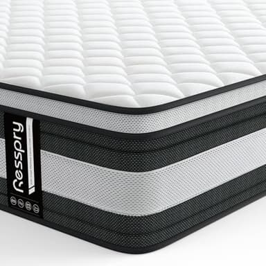 Resspry Super King Mattress,27 CM Hybrid With Breathable Memory Foam,Individually Pocket Spring,Pressure Relief,Medium Firm,Mattress in a Box