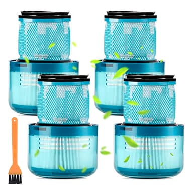 (4 Pieces) V15 Replacement Filters for Dyson V15 Detect Complete, V15 Animal, Vacuum Filters for Dyson V11 SV14, Replace Part no. 970013-02, 4 Filters Kit, Washable Reusable