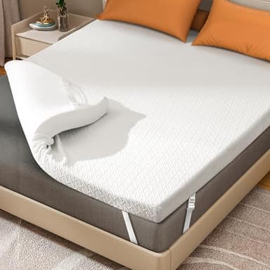 DOPEDIO Memory Foam Mattress Topper small double Bed,OEKO-TEX Certified,Breathable & Anti-Slip Design,Machine Washable Zipped Bamboo Cover(120x190x8cm)