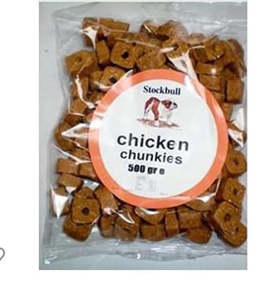 STOCKBULL CHICKEN CHUNKIES 500G PER PACK. TRAINING – DOG TREAT – PILL POCKET - 1 OR 3 PACKS (1 PACK)