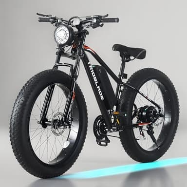 BSTSEL 26" Electric Bike Fat Tire Mountain E-bike for Adults with 36V 10.5Ah Removable Battery & 250 Powerful Motor, 21 Speed Bicycle with S866 LED Display for Men Women Commuter (26" Fat Tire Ebike)