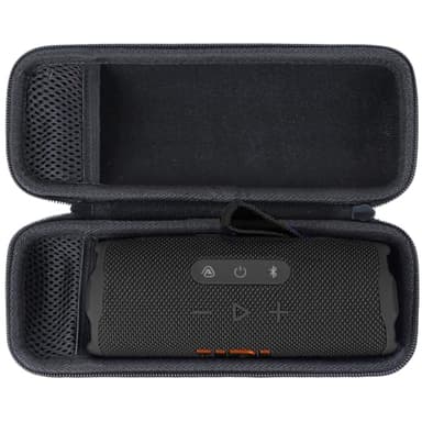 Lebakort Hard Case Compatible with JBL Flip 7 Flip 6 Flip 5 Flip 4 Waterproof Portable Bluetooth Wireless Speaker (Black Case)