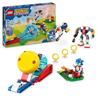 LEGO Sonic the Hedgehog: Sonic’s Campfire Clash Set, Collectible Building Toy with 4 Characters, Gold Rings and a Chaos Emerald, Gifts for Gamers, Boys & Girls aged 7 Plus 77001