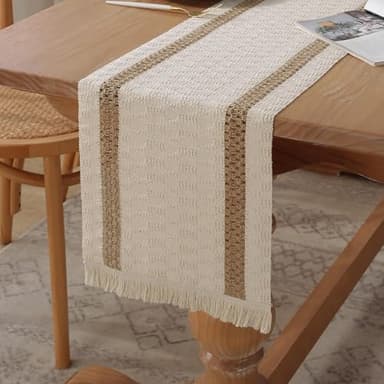 Table Runners for Dining Table, Table Runner, Sideboard Runner with Home Holiday Party Decor Table,Linen Lines Kitchen Dining Room Bedroom Dresser Rustic Home Decor (30*180CM)