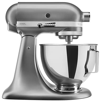 KitchenAid UK 5KSM95PSBCU Stand Mixer with Pouring Shield, Silver