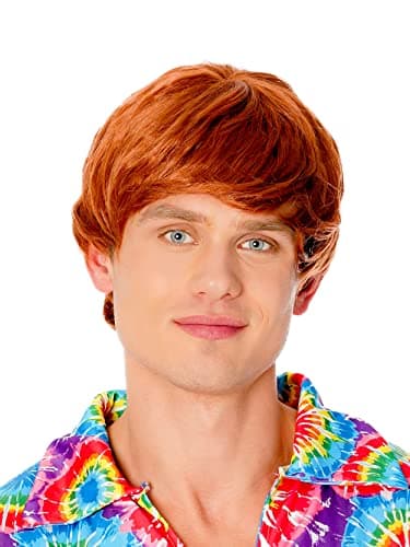 Bristol Novelty BW942 Male Wig 60's Ginger, One Size Halloween Halloween