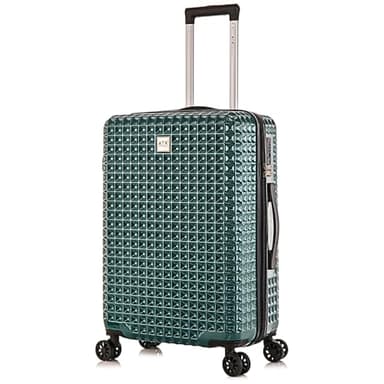 ATX Luggage Medium Suitcase PC+ABS Hard Shell Hold Check in Super Lightweight 4 Dual Spinner Wheels Built-in TSA Lock (Forest Green, 65litres)