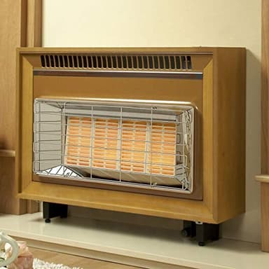 Flavel - Formm0en Misermatic Wall-Mounted Mahogany High-Efficiency Natural Gas Fire