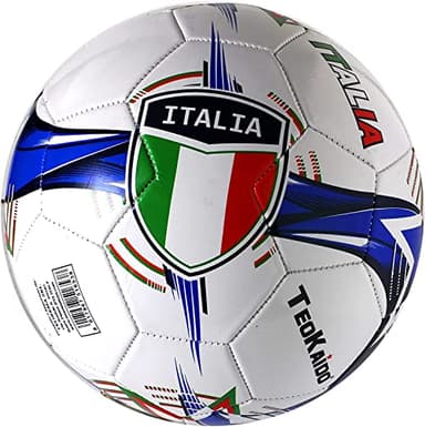 Soccer Ball, 5 Soccer, Training Futsal or Match Size 5 Glossy (White/Blue Color)
