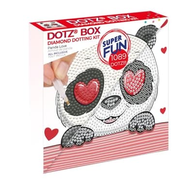 DIAMOND DOTZ® - Panda Love Dotz Box, Partial Drill, Circular Dotz, Diamond Painting Kits, Diamond Art Kits for Adults, Gem Art, Kit Diamond Dotz