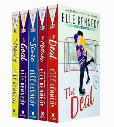 Off-Campus Series Books 1 -5 Collection Set by Elle Kennedy (The Deal, The Mistake, The Score, The Goal & The Legacy)