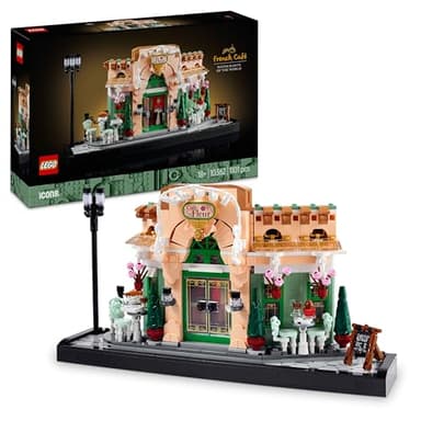 LEGO Icons French Café Building Set for Adults - incl. a Picturesque Facade, Hanging Flowerpots & Ornate Seating - Model Kit for Home or Office Desk Decor - DIY Gift Idea for Women & Men - 10362