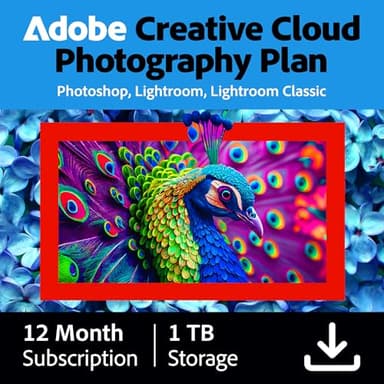 Adobe Creative Cloud 1TB :Photoshop&Lightroom |1 Year| PC/Mac | Digital Download