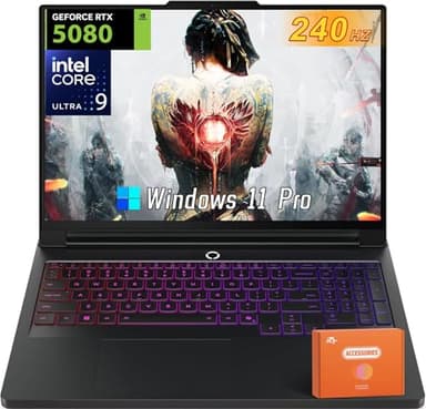 Lenovo 2025 Legion Pro 7i Gen 10 Gaming Laptop, GeForce RTX 5080 16 GB GDDR7, Intel Ultra 9 275HX, 16" WQXGA OLED 16:10 500 nits 240Hz, 64 GB DDR5 RAM, 4 TB SSD, Windows 11 Pro, w/Accessories