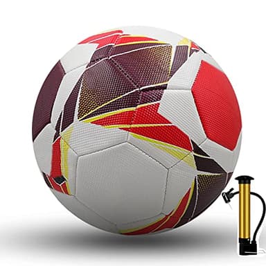 Football Match Ball Size 5 Official Training Football Adults Soccer Ball Futsal Football Training Soccer Ball for Indoor/Outdoor,Brown,5