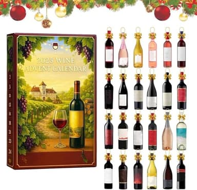 Wine Advent Calendar 2025-24 Days of Premium Wine Tasting, Christmas Countdown Calendar Box with a Journey Through World Aromas