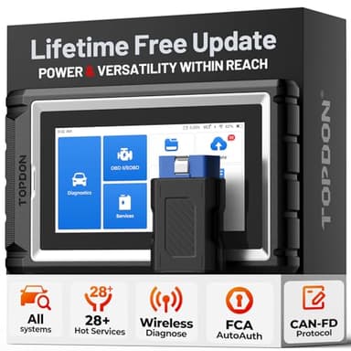 TOPDON AD800Elite car diagnostic tool, OBD2 scanner with all systems and 28 maintenance services, wireless diagnostic scanner, CAN-FD support, autoVin, free lifetime update