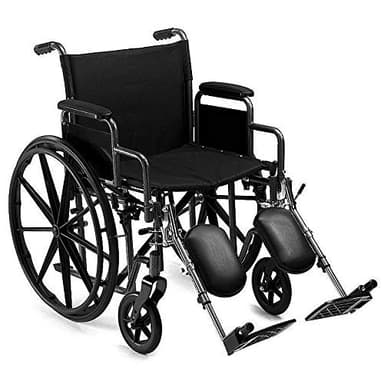 Heavy Duty Bariatric Folding Wheelchair Self Propelled Leg-Rests Strong Extra Wide 24" Seat