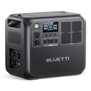 BLUETTI Portable Power Station AC200L, 2048Wh LiFePO4 Battery Backup, Expandable to 8192Wh w/ 4 2400W AC Outlets (3600W Power Lifting), Solar Generator for Camping, Home Use, Emergency (Renewed)
