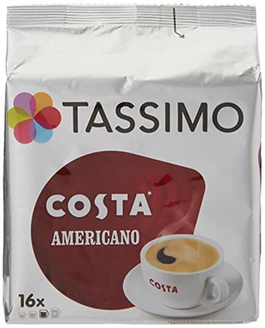 Tassimo Costa Americano Coffee Pods, Pack of 16