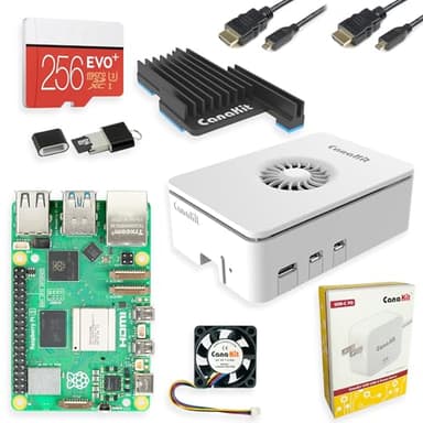 CanaKit Raspberry Pi 5 Starter Kit MAX - Turbine White (256 GB Edition) (16GB RAM)