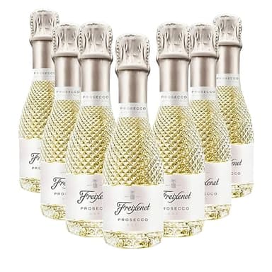 Sparkling Wine Bulk for Birthday Parties - Pack of 6 x 20cl Luxury Mini Prosecco Bottles with Topline Card. Great for Womens Gifts, Hampers