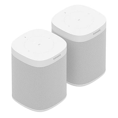 Sonos One Smart Speaker 2-Room Set, White, Intelligent WiFi Speaker with Alexa Voice Control & AirPlay, Two Multiroom Speakers for Unlimited Music Streaming