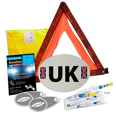 Family Motoring & Leisure New Euro European Travel Kit For Driving In France Eurolites With French Breathalysers 1-9 (European Driving Kit 2)