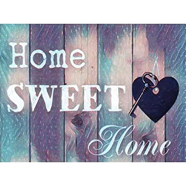 DIY 5D Diamond Painting by Numbers Kits, Quotes Inspirational Word, Hoom Sweet Home, Heart, Full Drill Rhinestones Paint with Diamonds Crystal Diamond Art (Sweet Home)