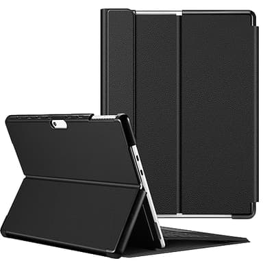 FINTIE Case Compatible with Microsoft Surface Pro 9 (2022 Release) 13 inch - Multiple Angle Viewing Hard Shell Slim Portfolio Cover Compatible with Type Cover Keyboard, Black