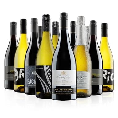 Virgin Wines - Celebratory Selection Mix - 12 bottles (75cl) - Prosecco, Australian Shiraz, Italian Pinot Grigio, French Sauvignon Blanc & more