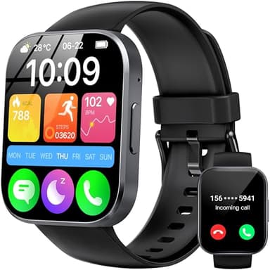 Smart Watch for Men Women, Answer/Make Call, 1.91"HD Screen Fitness Watch with Heart Rate/Sleep Monitor/SpO2/Pedometer, Activity Tracker 140+ Sport Modes, IP68 Waterproof Smartwatch for IOS Android