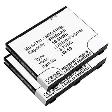 subtel, Battery for Router & mobile hotspots compatible with Netgear NightHawk M1, MR1100 compatible with Telstra MR1100 (5000mAh, 3.7V) 2x Replacement battery W-10